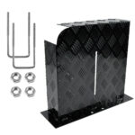 Heater Diesel Tank Protector Cover Drawbar Mount 2mm Thickness Aluminium Suit 10L 15L Fuel Tank (LEFT) Black YS