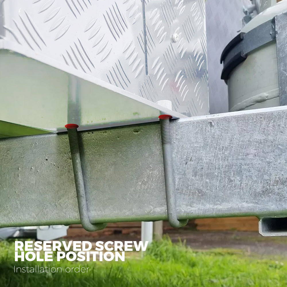 Heater Diesel Tank Protector Cover Drawbar Mount 2mm Thickness Aluminium Suit 10L 15L Fuel Tank (RIGHT) Silver YS - Image 3