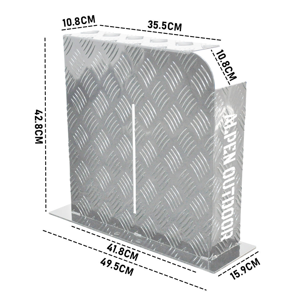 Heater Diesel Tank Protector Cover Drawbar Mount 2mm Thickness Aluminium Suit 10L 15L Fuel Tank (RIGHT) Silver YS - Image 10