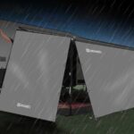 Waterproof End Wall Screen Angle Cut Caravan Rain Shield 2450/2000 W1900 S Grey Series (RIGHT/REAR) *Premium V2*